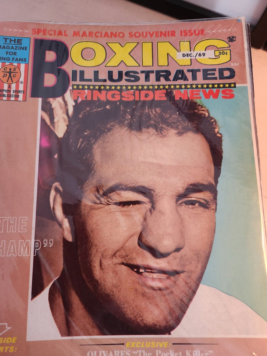 PMmaFighters's tweet image. #MySportsMagazine 
Boxing Illustrated 
December 1969
Special Marciano Souvenir Issue  
The Champ

#Boxing #Magazines