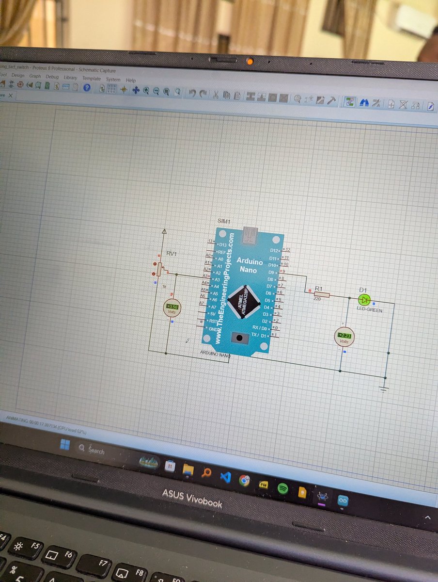 seees_ui's tweet photo. We kicked things off with an assignment review where we simulated using a tact switch to control an LED before introducing the concept of the internal digital input pull-up resistor to simplify our circuit wiring. https://t.co/KvXrDMs9NM