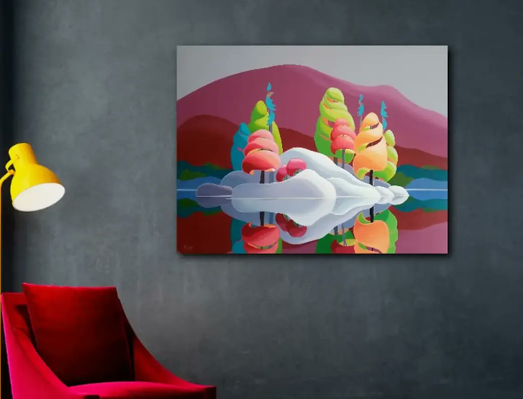 BarbelSmith's tweet photo. Island Party, available. Original acrylic painting. https://t.co/R9ib95NGap