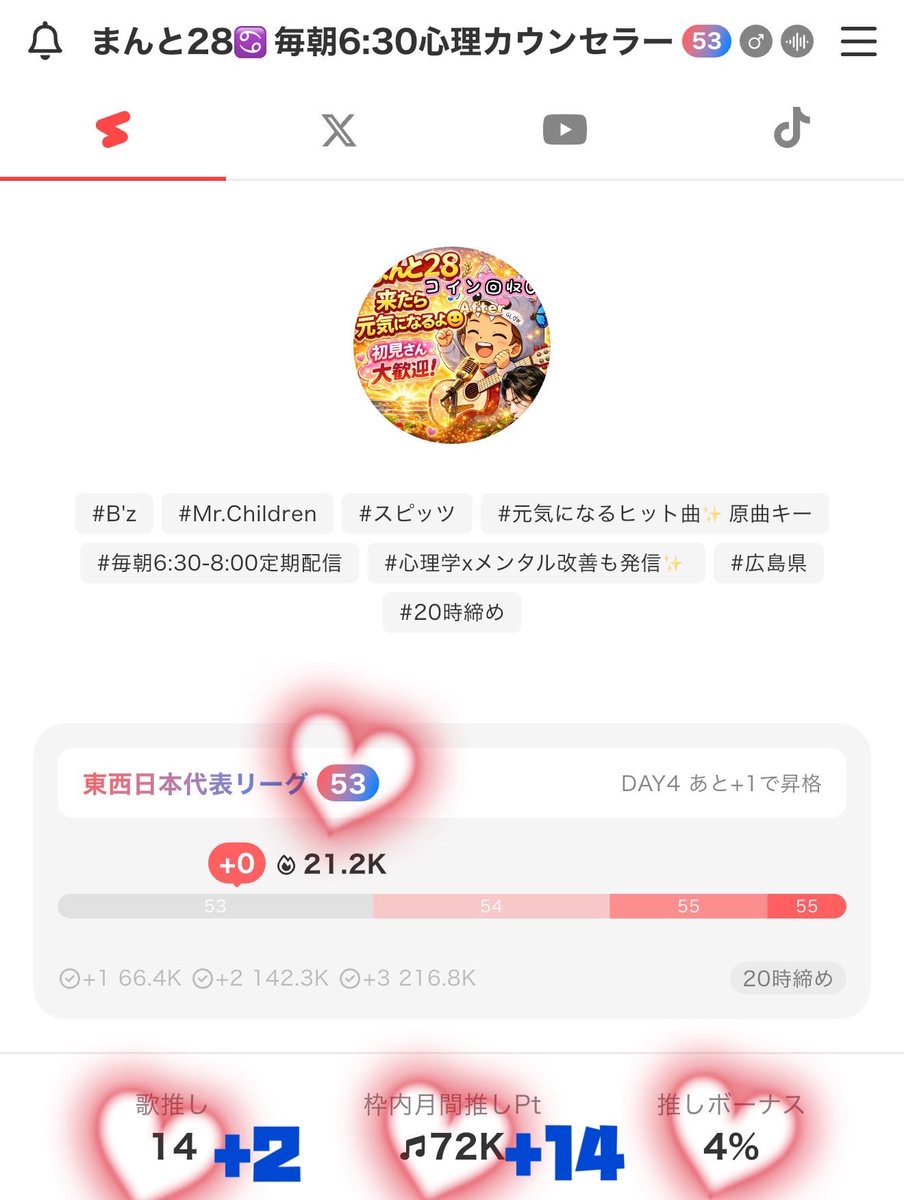 まんと28♋️元気を届ける歌配信🎤 tweet media