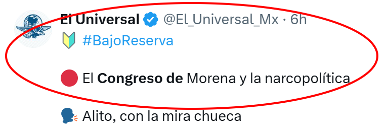 PM_Navegaciones's tweet photo. ¿Alguien encuentra alguna diferencia entre @El_Universal_Mx y @DerechaDiarioMX?
Yo ya no veo ninguna. https://t.co/7UKsOH6J4U