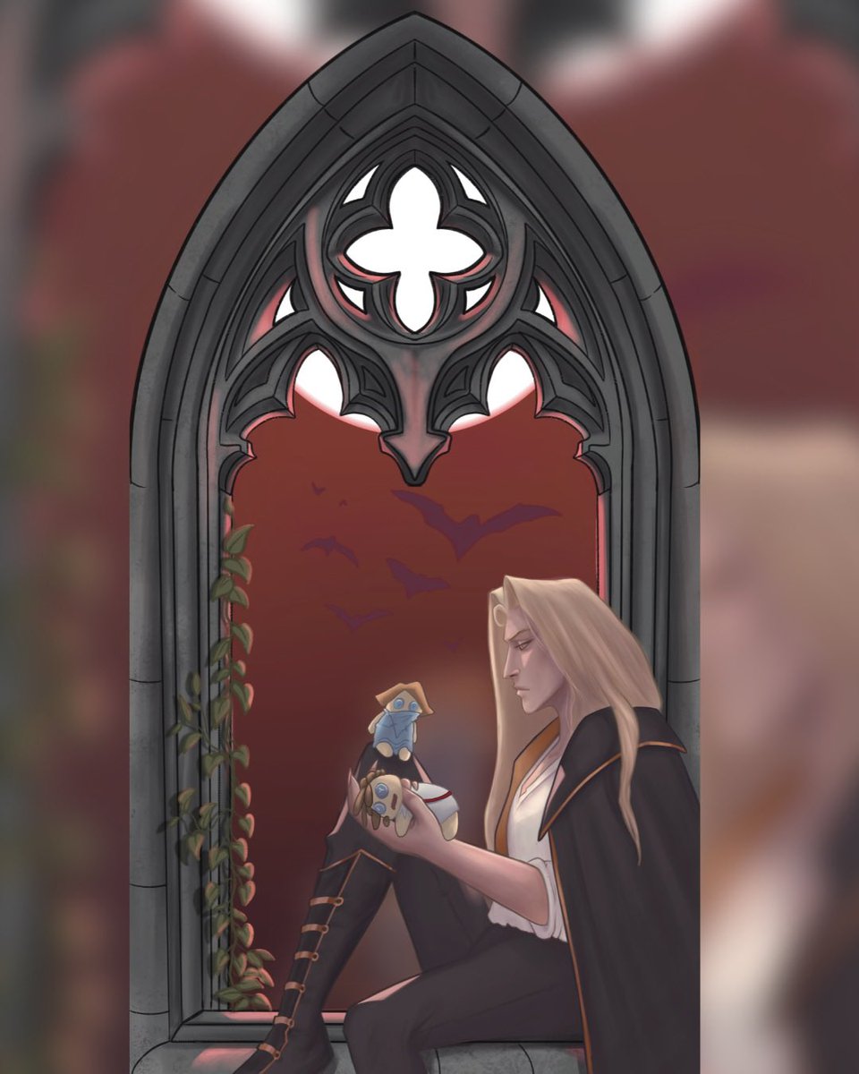 ginavampina's tweet image. Just a sad lil guy missing his husband and wife 🥺

#castlevania #alucard