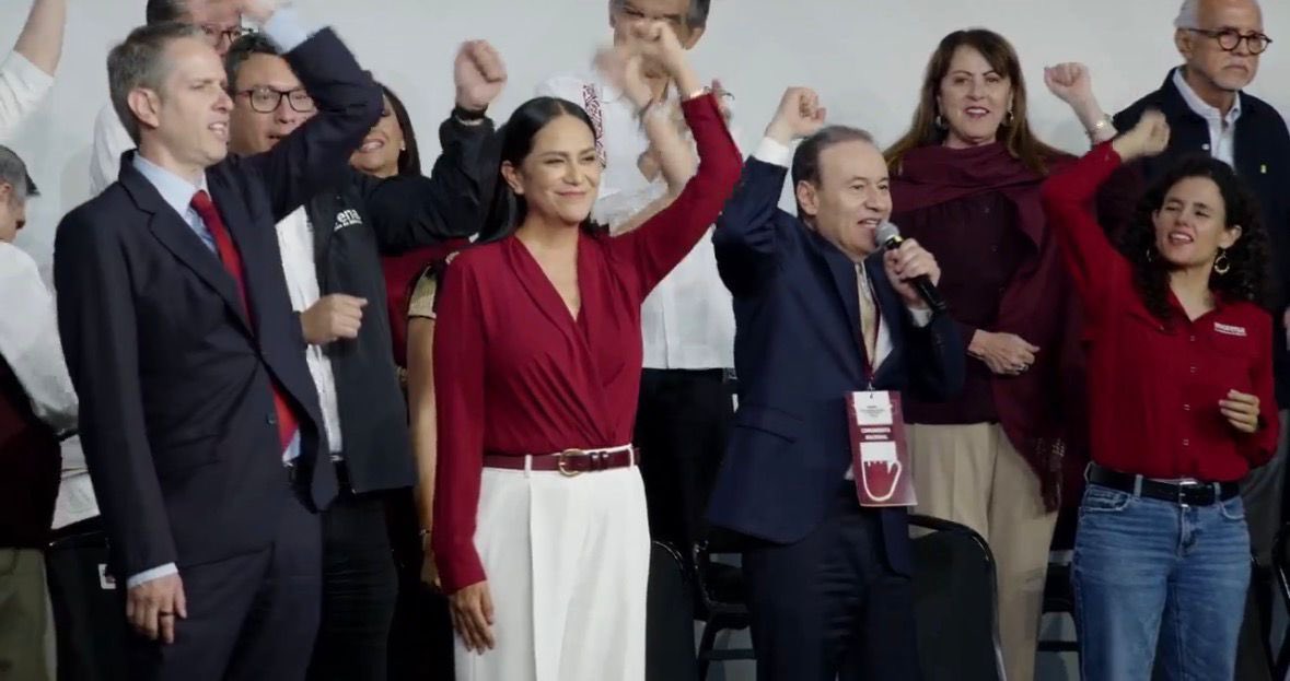 Chepi_Org's tweet photo. Éxito y felicidades a @A_MontielR por esta nueva etapa al frente de @PartidoMorenaMx 
Con unidad, compromiso y amor al pueblo, la transformación de México sigue avanzando. 🇲🇽✨ #Morena #4T #PrimeroLosPobres #Presidenta #AriadnaMontiel https://t.co/URVp435Xa6