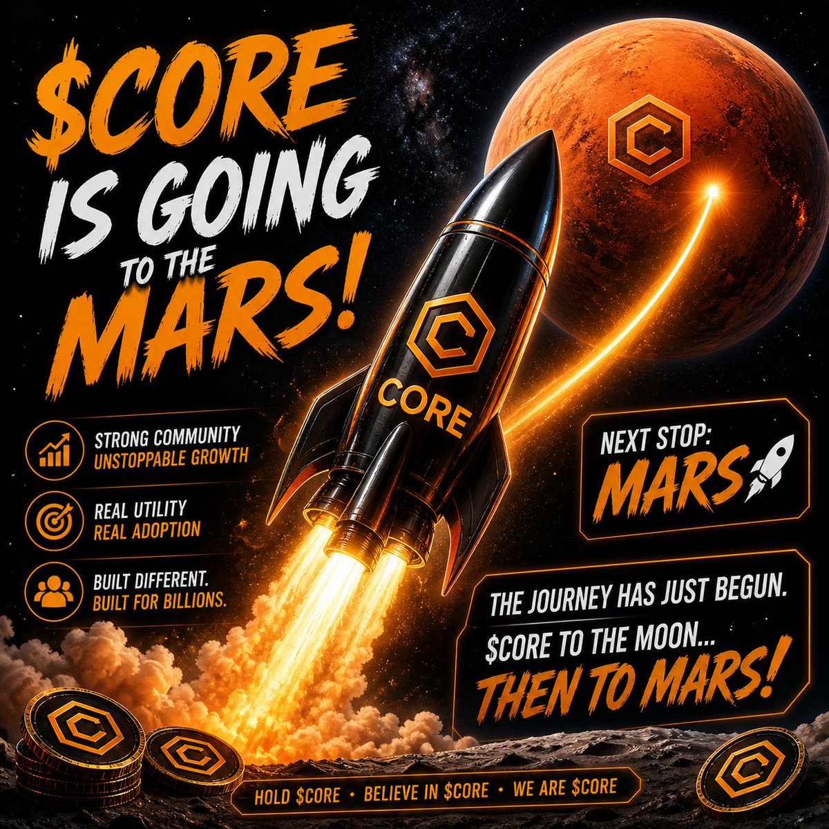 Eno_Crypto5's tweet image. $CORE at $3.2 = 100x from here 👀

And that’s still BELOW previous ATH 🎯

Let that sink in…

100x isn’t even the peak —
it’s just reclaiming old highs 🚀

The real move starts after that.

#CORE #Crypto #Altcoins #100xGem #ATH #BullRun