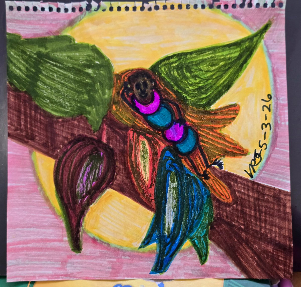 VanessaRaney's tweet image. Today's #markerart using the Super Tips regular and pastel. Hey, @Crayola, can I count on your votes for #the peoplesartist competition? Here's the link:

peoplesartist.org/2026/vanessa-r…