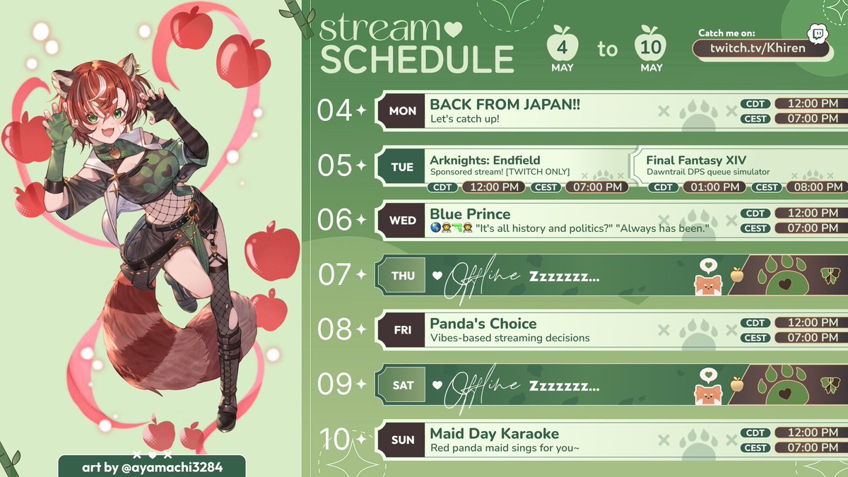 Khiren 🍏 Red Panda VTuber! 🍎 tweet media