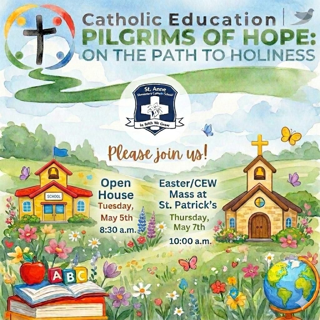 StAnneOCSB's tweet photo. We are excited for Catholic Education Week! We have so many activities planned. Open House on Tuesday! #ocsbCEW #PilgrimsOfHope @stannecouncil 🙏🏼💛 https://t.co/Chv64KGLpe