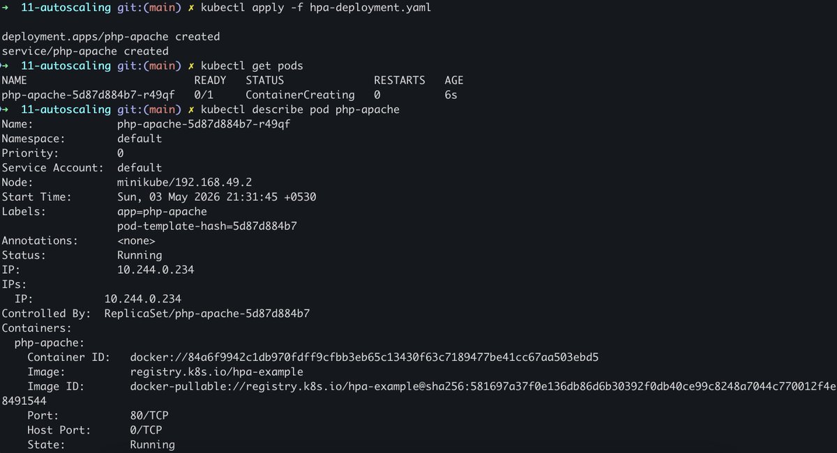 Prashant_wzt's tweet image. Worked with K8s autoscaling 

Implemented HPA (load-based scaling) + VPA (resource tuning), quotas &amp;amp; limits.

Also debugged VPA install issues (tags, ARM, re-install).

Now analyzing pending pods.

#Kubernetes #DevOps #Autoscaling #Cloud #Infrastructure #SRE #Performance