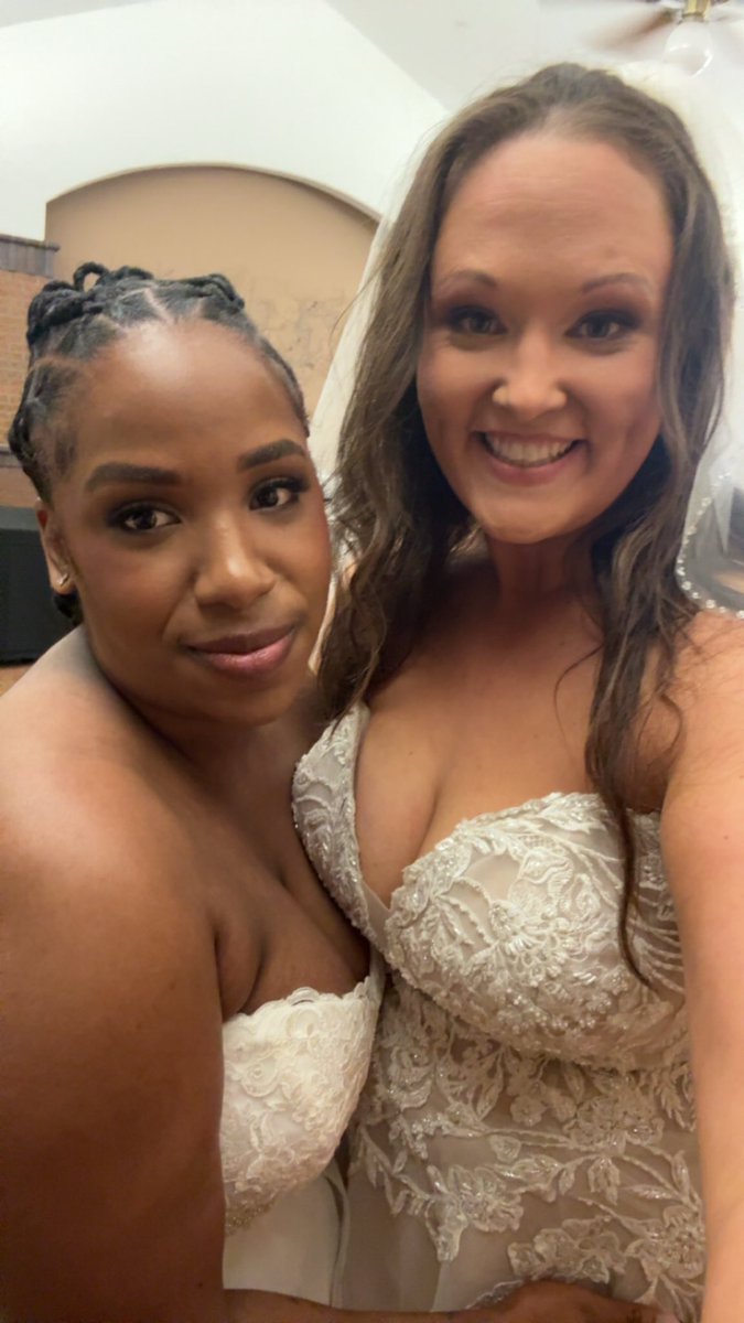 ab_bee_normal's tweet image. Mrs &amp;amp; Mrs Slaughter  🤍🔒 we had so much fun celebrating our #wedding #lgbtq #SpringMagic 
CashApp: $abigail355