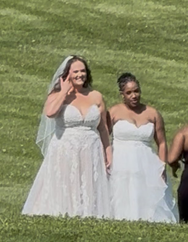 ab_bee_normal's tweet image. Mrs &amp;amp; Mrs Slaughter  🤍🔒 we had so much fun celebrating our #wedding #lgbtq #SpringMagic 
CashApp: $abigail355