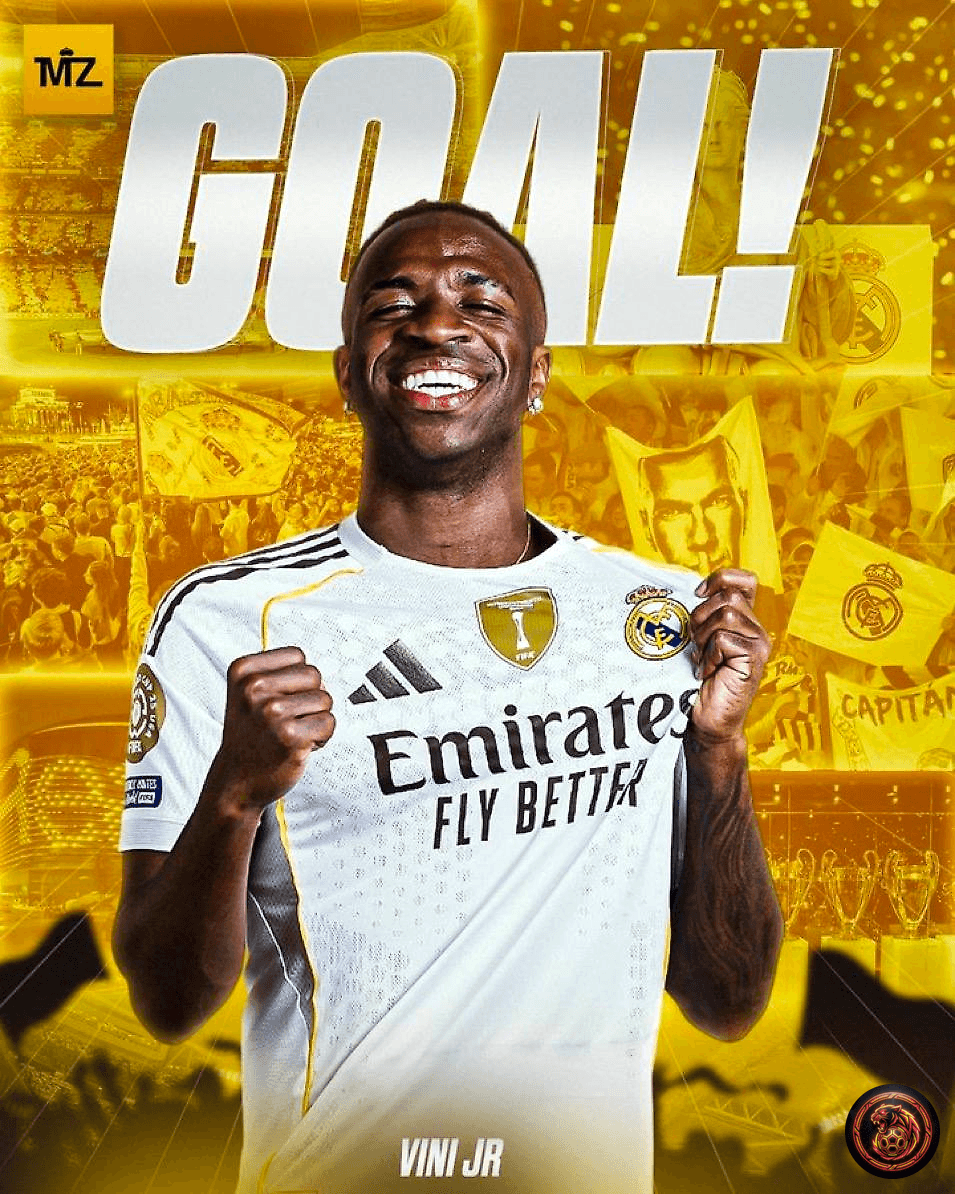 FootballGoalFC's tweet image. 🚨 𝗚𝗢𝗔𝗟!  
Viní Jr. nets a stunning strike! 🎉🔥  

What a moment for the young Brazilian! Can he lead his team to victory today? 🤔⚽️  
#ViníJr #Goal #FootballMagic #2026WorldCup