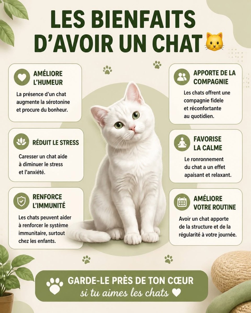 BerbessouLoic's tweet photo. LES BIENFAITS D'AVOIR UN CHAT https://t.co/5lpqESzEgP