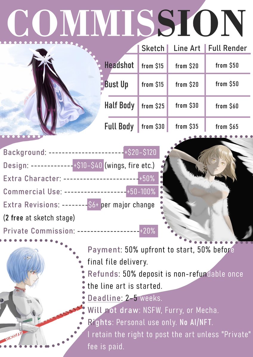Nanochi_art's tweet image. ✨ COMMISSIONS OPEN ✨
My commission slots are officially open! 

I’m ready to draw your characters! Check my prices in the image below.

📩 Send me a DM to order❣️

#commissionsopen #commission #artmoots