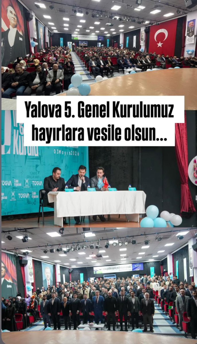 tugvayalova's tweet photo. 📍Yalova 5. Olağan İl Genel Kurulu gerçekleştirildi.Genel Kurulda  İl Temsilciliği görevine @ikbldrs getirilmiştir. Önceki dönem İl Temsilcimiz @BllNsr'e emek ve katkılarından dolayı teşekkür ederiz.Yalova’da gençlerimizle birlikte daha nice başarılara… @ibrahim_besinci https://t.co/bnzKcexEDQ