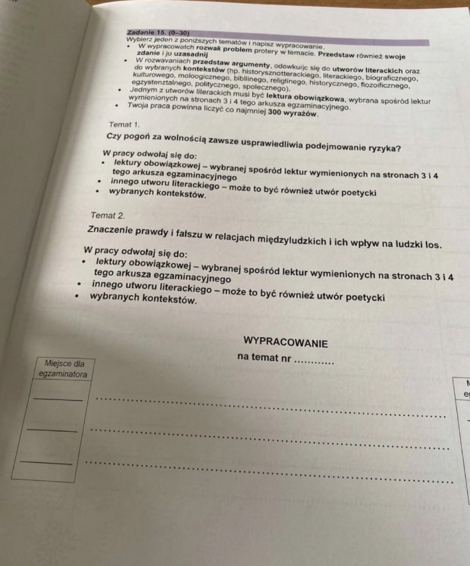 Henryk | przecieki maturalne tweet media