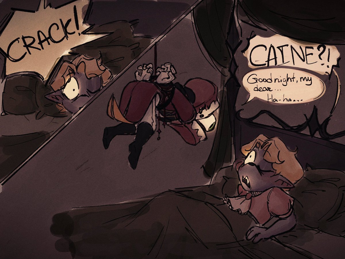 Eleonor_6's tweet photo. Caine definitely didn't watch her sleep and then get stuck in dreamcatcher
No
#tadc #tadcoc #vampirebite https://t.co/GdreQzySiV