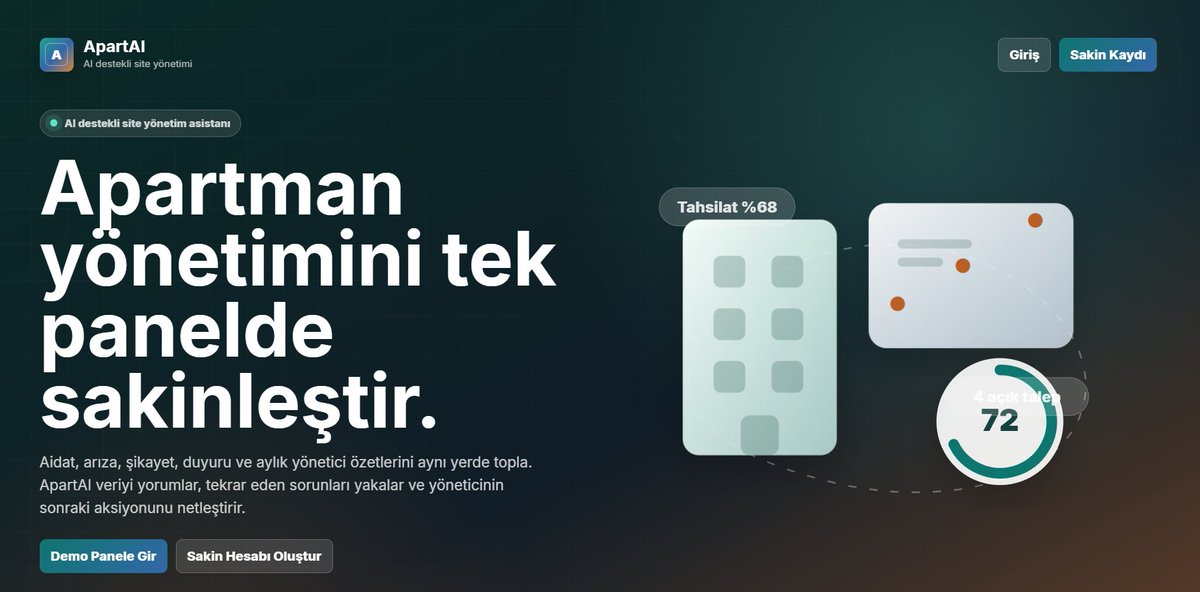 BaysalSoft's tweet image. Modern site yönetim sistemi yapım aşamasında. Detaylar yakında..

#proje #app #project #apart #ai