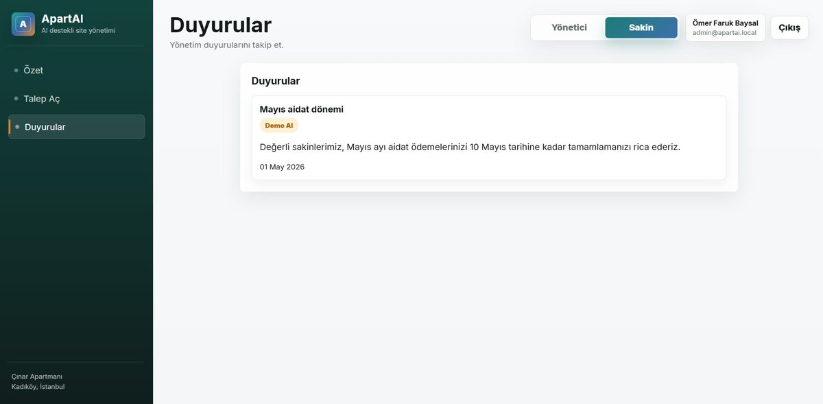 BaysalSoft's tweet image. Modern site yönetim sistemi yapım aşamasında. Detaylar yakında..

#proje #app #project #apart #ai