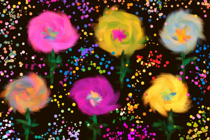 pjgordon_art's tweet image. Flower Twirls features swirling pink, blue, and yellow blooms painted with bold strokes. The composition pulses with movement, as if caught mid-spin in a watercolor waltz. 
#abstractart #wallart #watercolor #digitalart #digitaldownload #artcollectors #interiordesign #homedecor