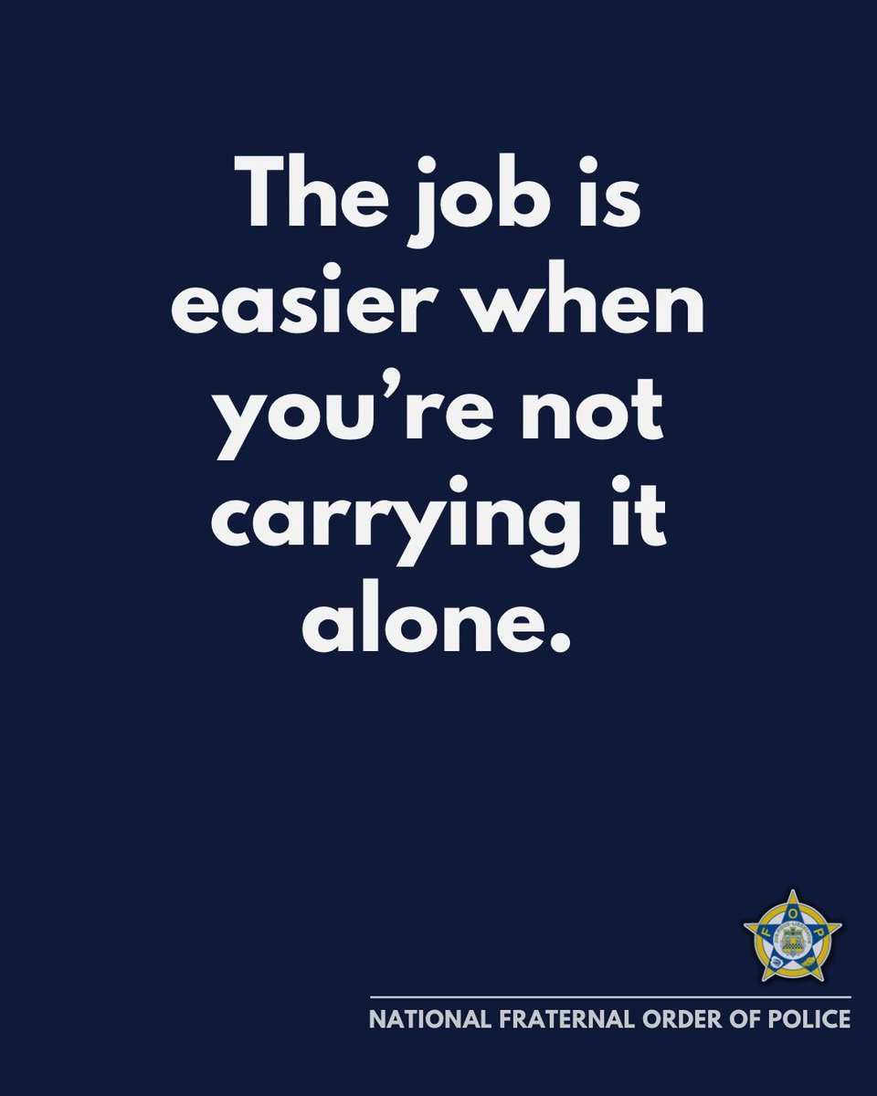GLFOP's tweet image. No one does this work in isolation. Your people matter.

#OfficerWellness #LawEnforcement #FOP #Teamwork #PoliceLife