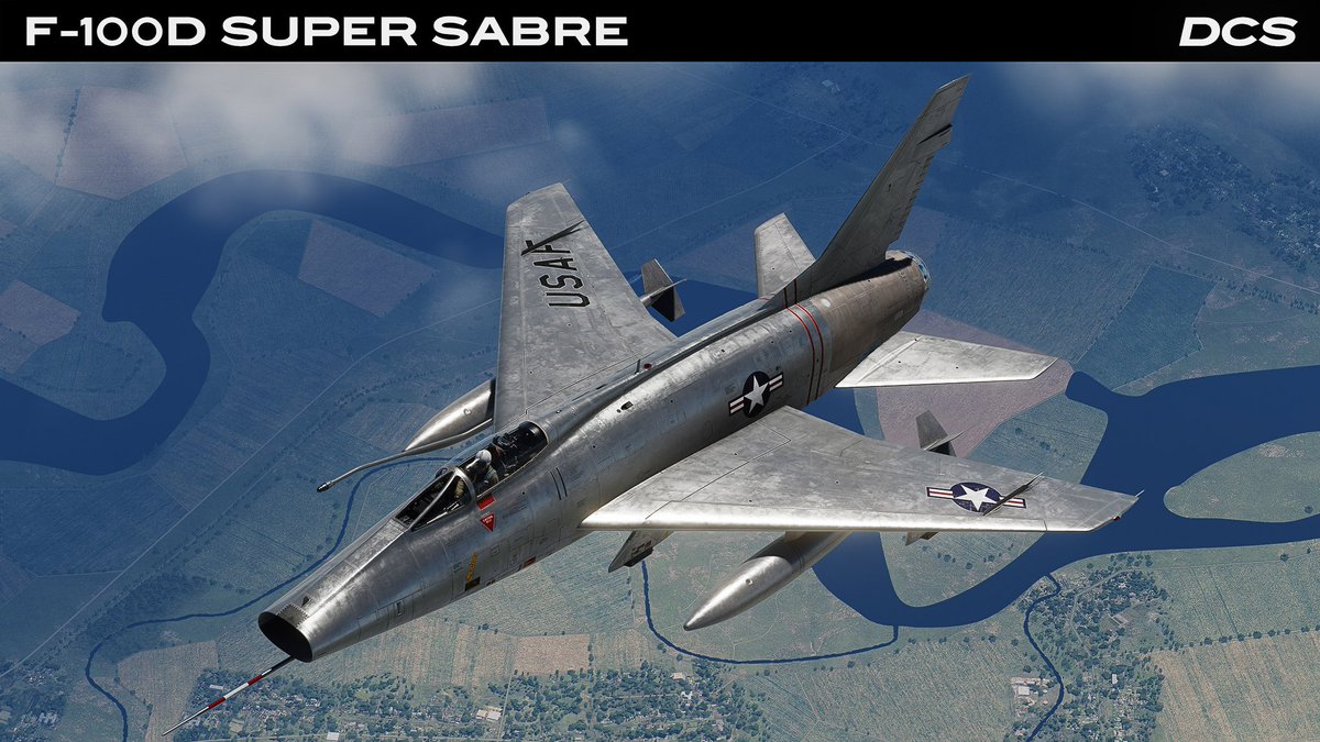 GrinnelliDesign's tweet image. Building on the legacy and performance of its predecessor, the F-100's distinctive 45-degree swept-wing design introduced unique handling challenges at low speeds. In particular, inexperienced pilots could encounter the notorious "Sabre Dance" grinnellidesigns.com/f-100d/