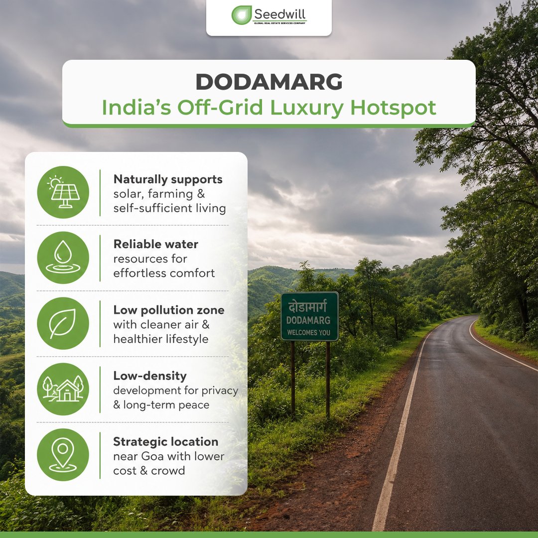 SeedWill_Co's tweet image. Where peace comes first, without giving up convenience.

That’s the beauty of living in Dodamarg—close to Goa, yet far from everything else.

#offgridliving #PeacefulLiving #Dodamarg #propertyinvestment #SecondHomeInvestment #LuxuryLiving #RealEstateIndia #SustainableLiving