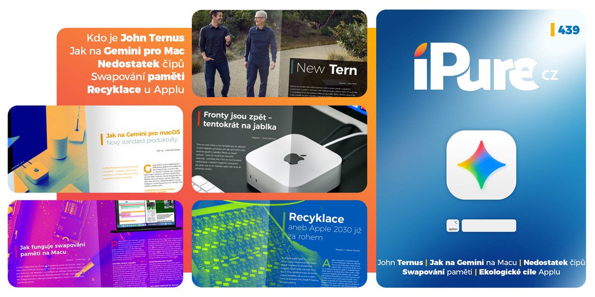 ipurecz's tweet photo. 🍏 New Tern
🤖 Jak na Gemini pro macOS – nový standard produktivity
🍎 Fronty jsou zpět – tentokrát na jablka
💻 Jak funguje swapování paměti na Macu
♻️ Recyklace aneb Apple 2030 již za rohem https://t.co/IX38EczDhg
