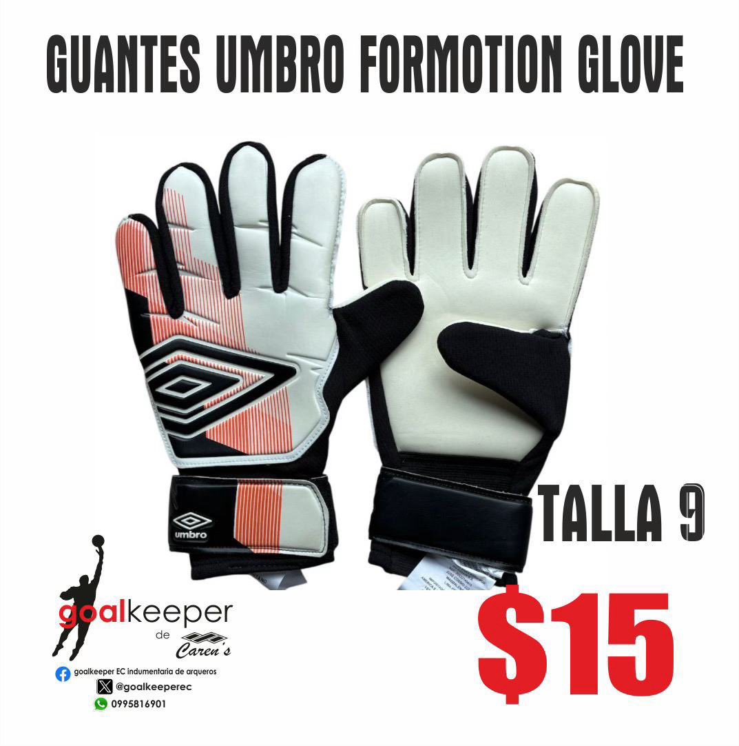 Goalkeeperec's tweet photo. Guantes Umbro originales disponibles en talla 9 y 10 para entrega inmediata 

inf: 0995816901
X: @Goalkeeperec
Facebook: GoalkeeperEC indumentaria de arqueros https://t.co/qWH1SoA5qP