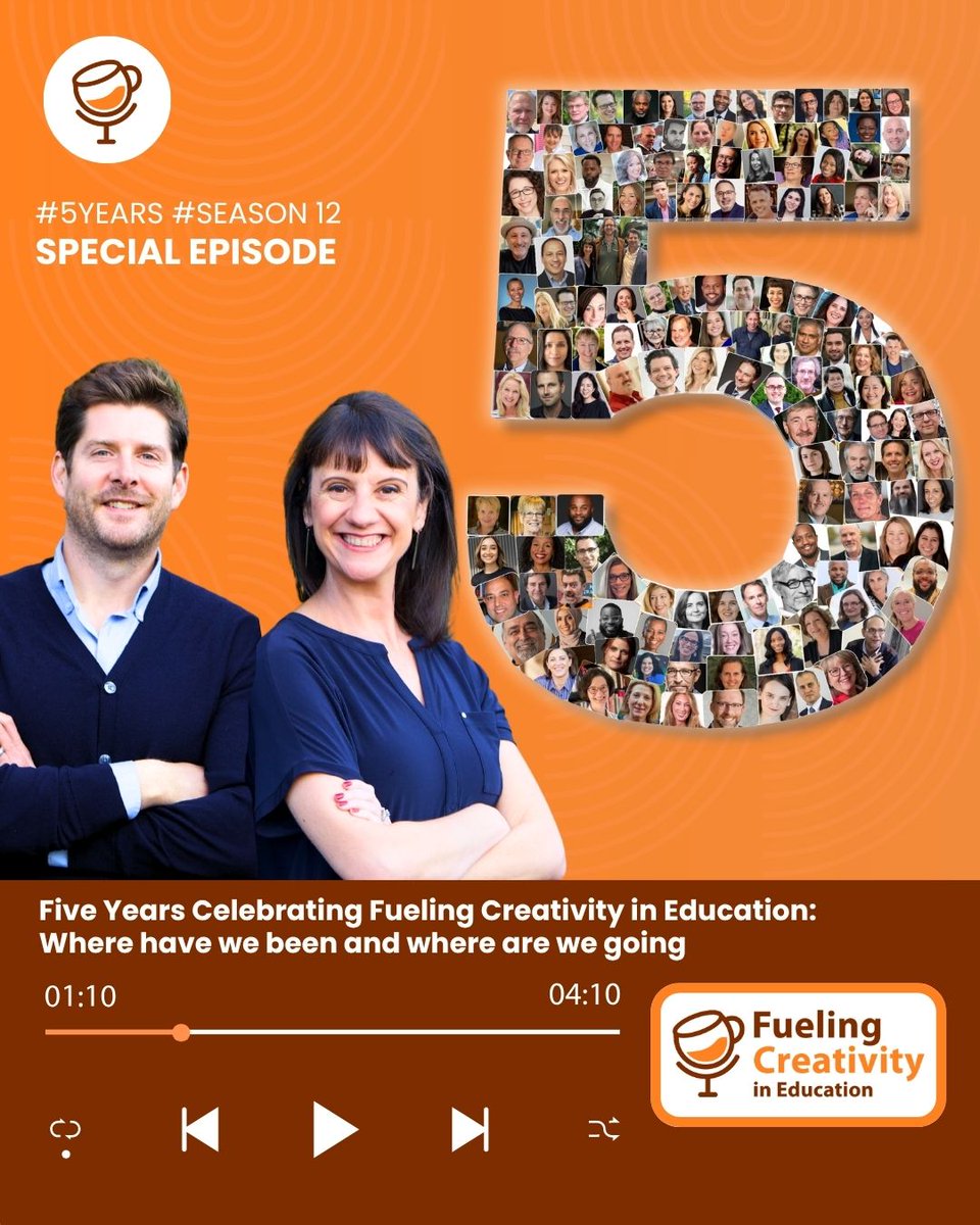 Cyndiburnett's tweet image. 5 years ago, we started this podcast to connect research and practice in creativity.
In this anniversary episode, Dr. Matt and I reflect on what we’ve learned, the conversations that shaped us, and where we’re going next.

🎧
fuelingcreativitypodcast.com/five-years-cel…

#Creativity #Education
