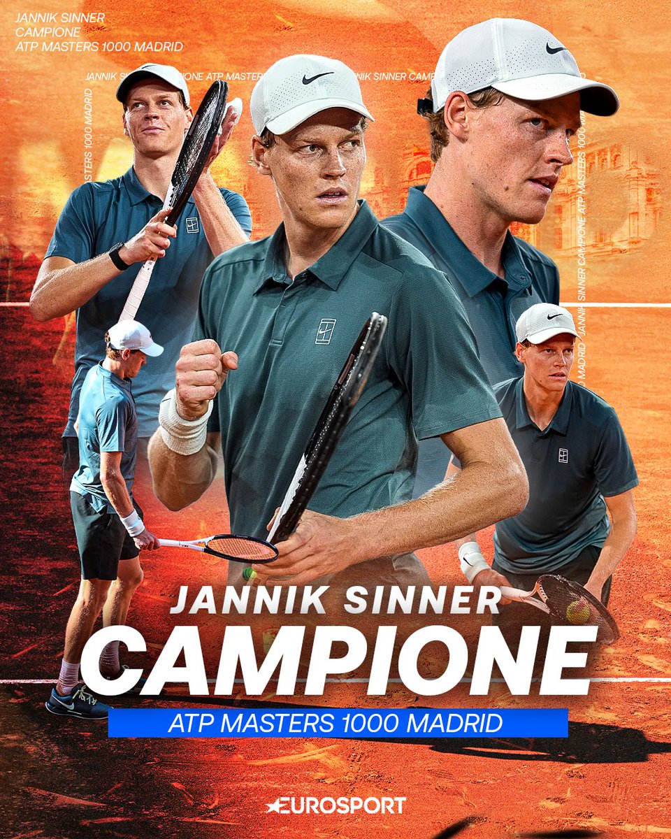 Eurosport_IT's tweet image. 🇪🇸 CAMPEÓN
🇪🇸 INDOMABLE
🇪🇸 IMPARABLE
🇪🇸 INVENCIBLE
🇪🇸 DOMINANTE
🇪🇸 SOBERANO
🇪🇸 NÚMERO UNO
🇪🇸 FENÓMENO

#Sinner #Zverev #Madrid