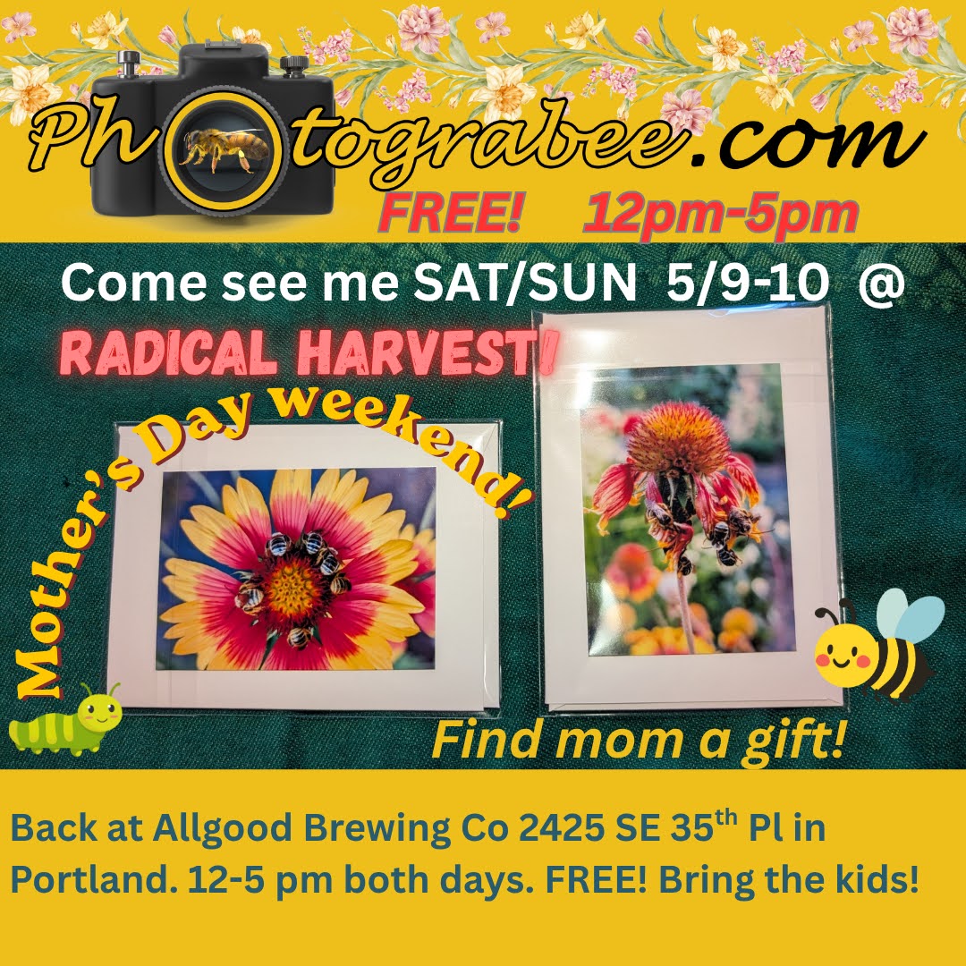 photograbees's tweet image. Need the perfect gift for Mother's Day? We got you covered at Radical Harvest 12-5pm Sat/Sun 5/9-5/10 at Allgood Brewing Co 2425 SE 35th pl Portland, OR! Free! Bring the kids! #arts #pdx
