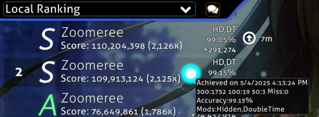 829pp re-fc and sniped my score exactly 1 year ago