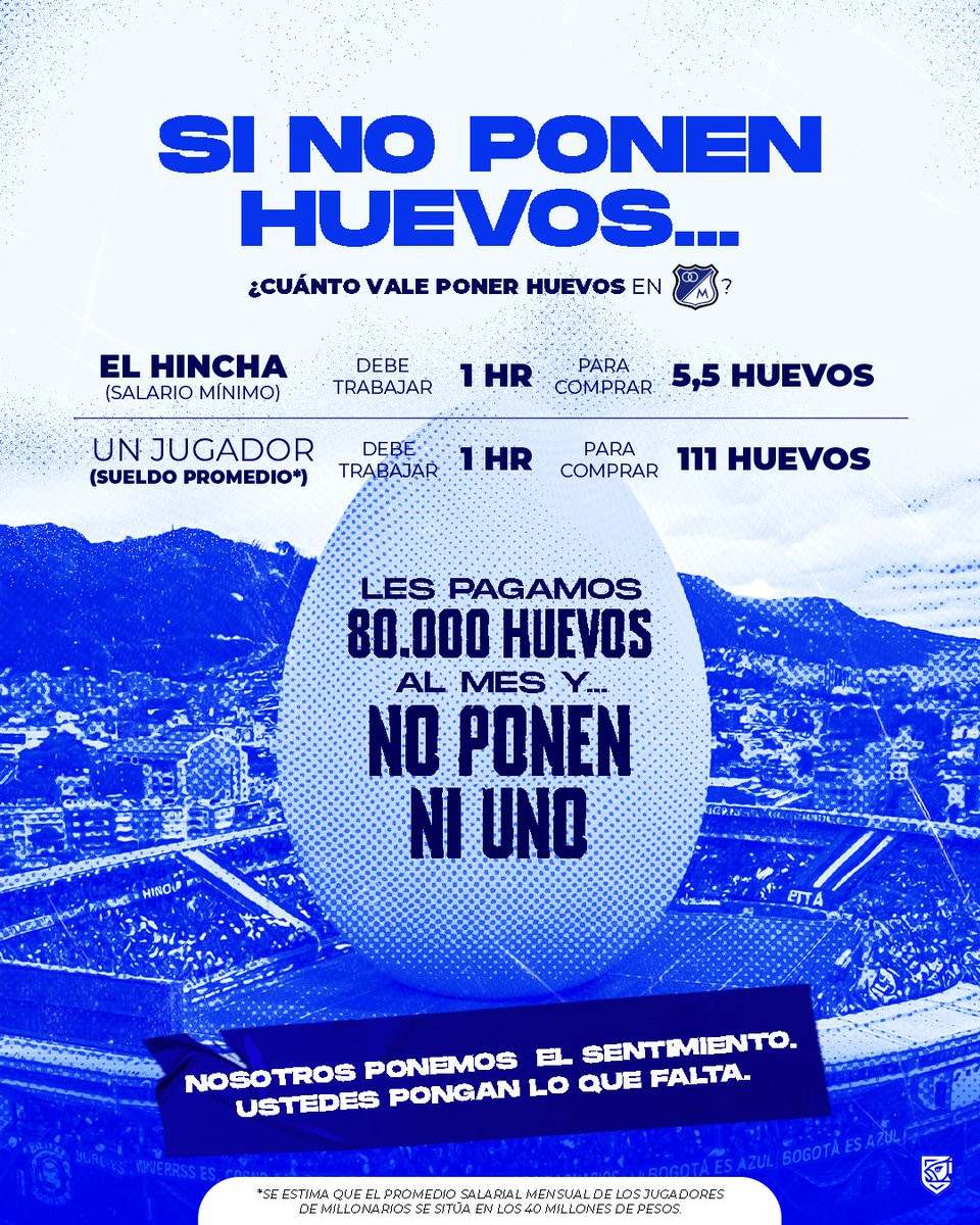 No se olviden que se deben al hincha y a la gente que semestre tras semestre los apoya, los alientan y los siguen.

¡PONGAN HUEVOOOOOOOOS! 1 POR LO MENOOS.