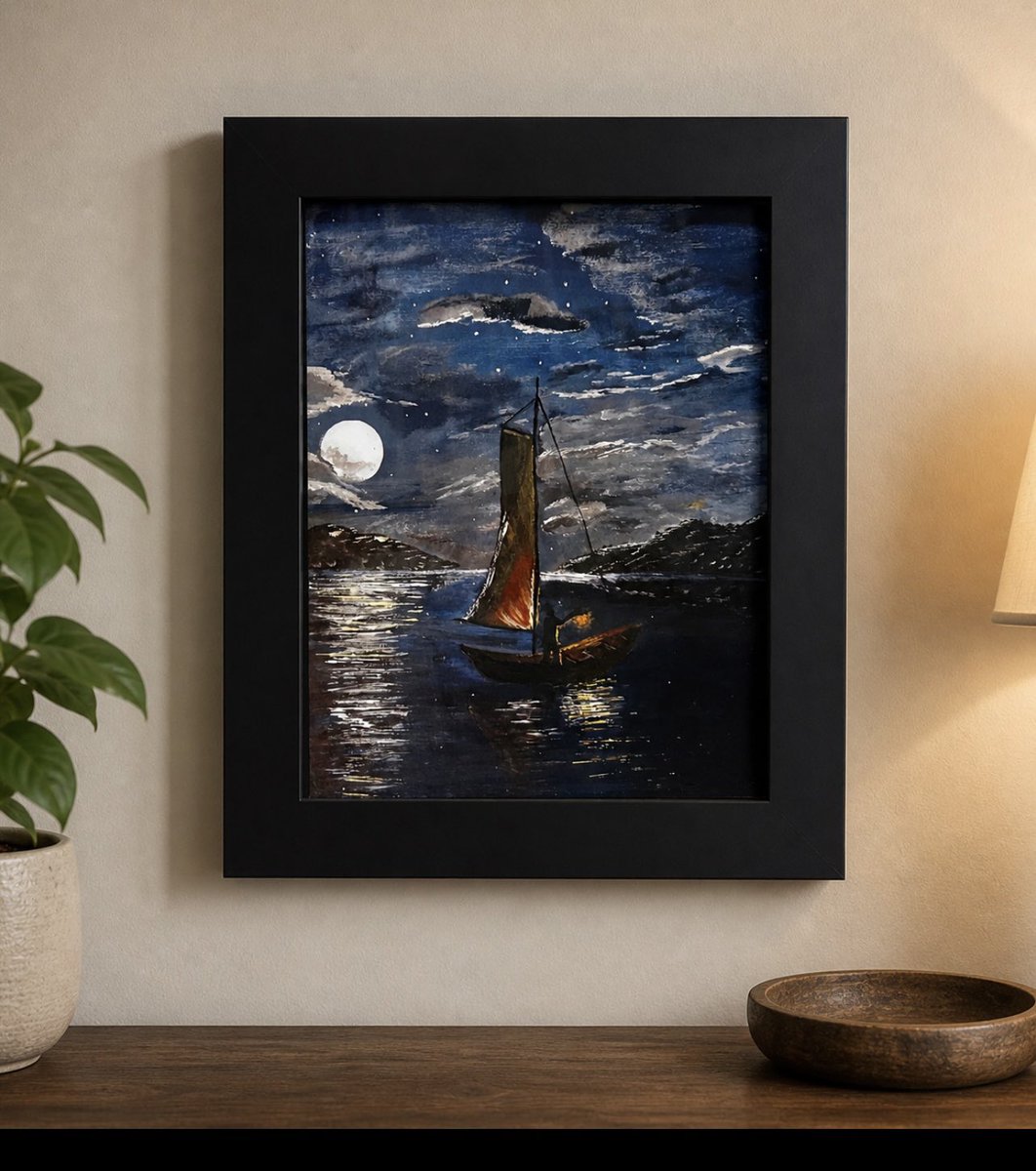 MariaLouiseArt's tweet image. Perfect Father’s Day gift for art lovers! 
Grab your copy of ‘Moonlight Fisherman’ - 10x8” print with black frame - an artist signed statement piece for any room. 

etsy.com/listing/449683…

#fathersday  #seascape #nightpainting #moonlight #painting #moodyart #artforsale #fishing