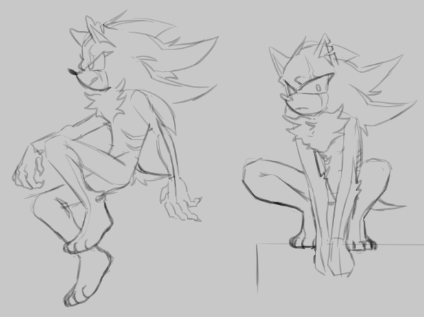sleepydeprived0's tweet photo. Some more sketches for Shadow from my Feral Au + some angst ideas i have for it 
#shadowthehedgehog #sonicfandom #sketchpage https://t.co/B6rLm0Hrxp