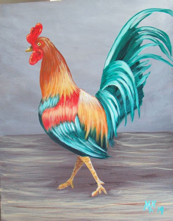 KnottsNelson's tweet photo. Art of the Day! "rooster". Buy at: https://t.co/S6CiA5filG https://t.co/9eriNxwB31