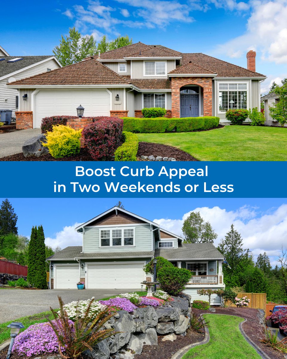 nardotrealtor's tweet image. Strong curb appeal can raise a home's perceived value, and you don't need months of work to make an impact. Learn how to refresh a home’s lawn and landscaping in two weekends or less. bit.ly/4eTrqEK