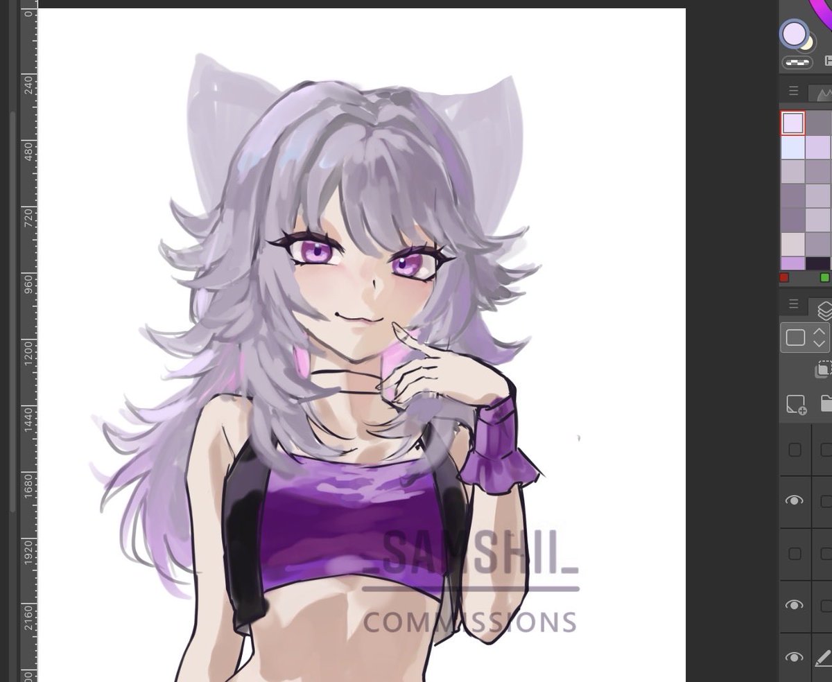 samshii_'s tweet photo. I scared myself cus the blocked hair already looked good as it is 😭

#digitalart #wip #commission #art https://t.co/Qacskdz6Up