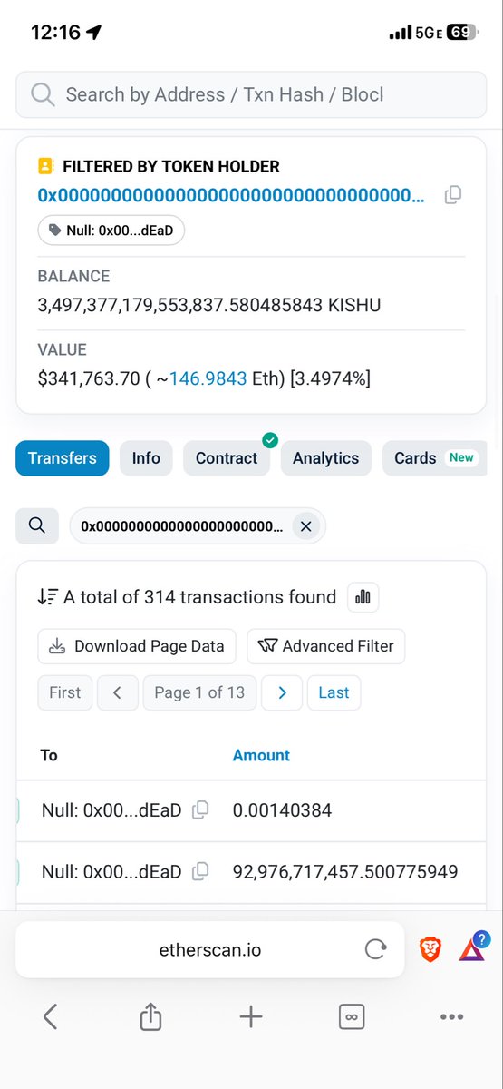 BmCTrade0's tweet image. #kishuinu #inukishu @InuKishu deflationary token and while holding you receive rewards. Every sec . Look at the burn address . We are at its lowest . Shib level next burns every 3 months. #cryptocurrency #cryptonews #eth #bnb