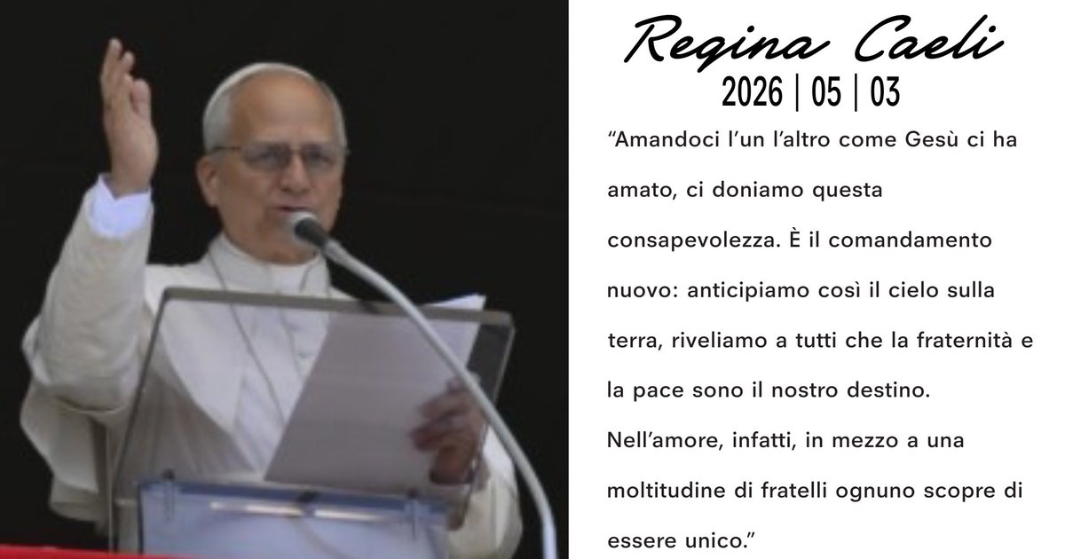 🇻🇦 5ª #Domenica del Tempo di #Pasqua – Anno A

#Catechesi di #Papa Leone XIV prima della preghiera del Regina Caeli... 
vatican.va/content/leo-xi…