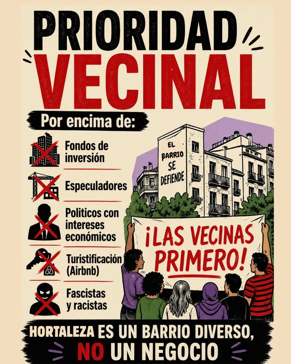 AVLaUnion's tweet photo. Prioridad VECINAL
En el movimiento asociativo de los barrios lo tenemos claro.
Nuestras vecinas y vecinos son la prioridad.
Viva la diversidad, la interculturalidad, la convivencia y el respeto a los derechos humanos.
El barrio es nuestro
#hortalezaPeople
#prioridadVecinal https://t.co/NszHxrGIwO