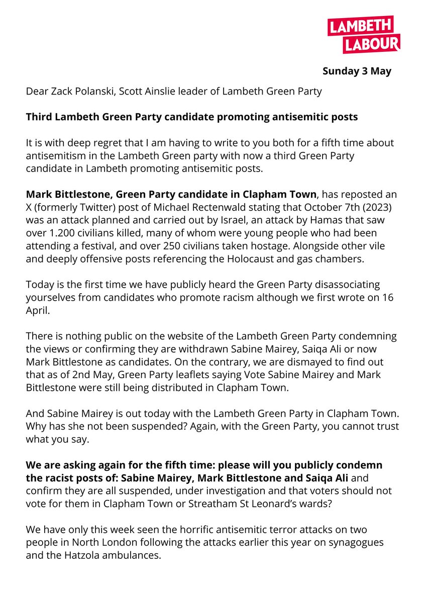 Lambeth Labour tweet media