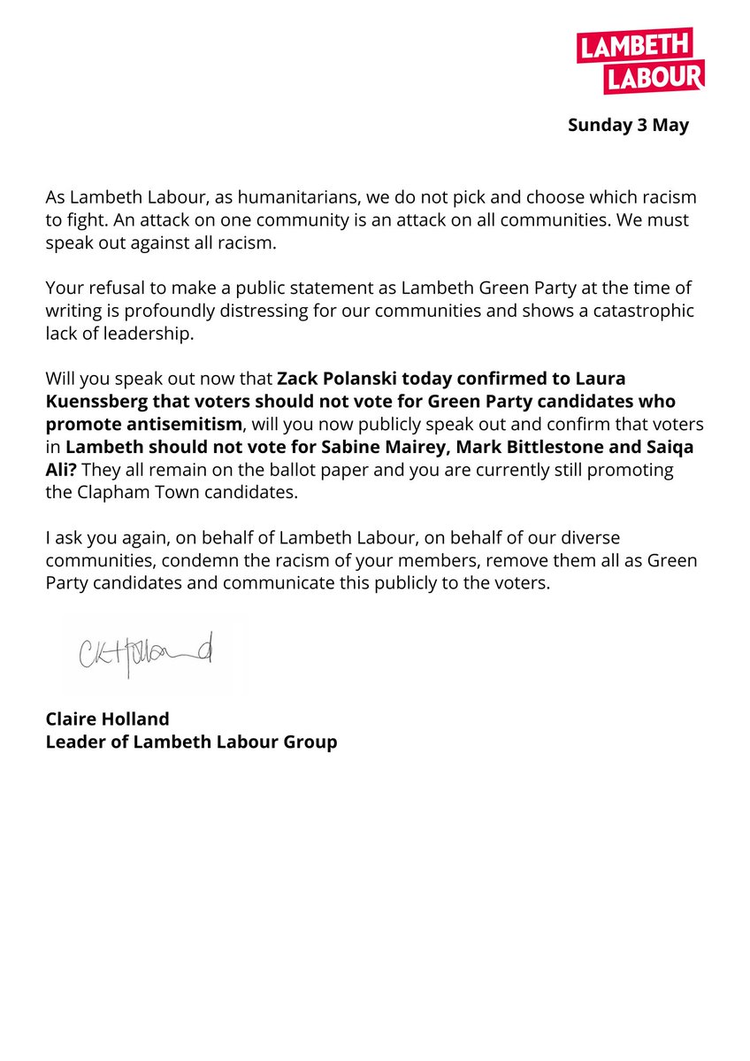 Lambeth Labour tweet media