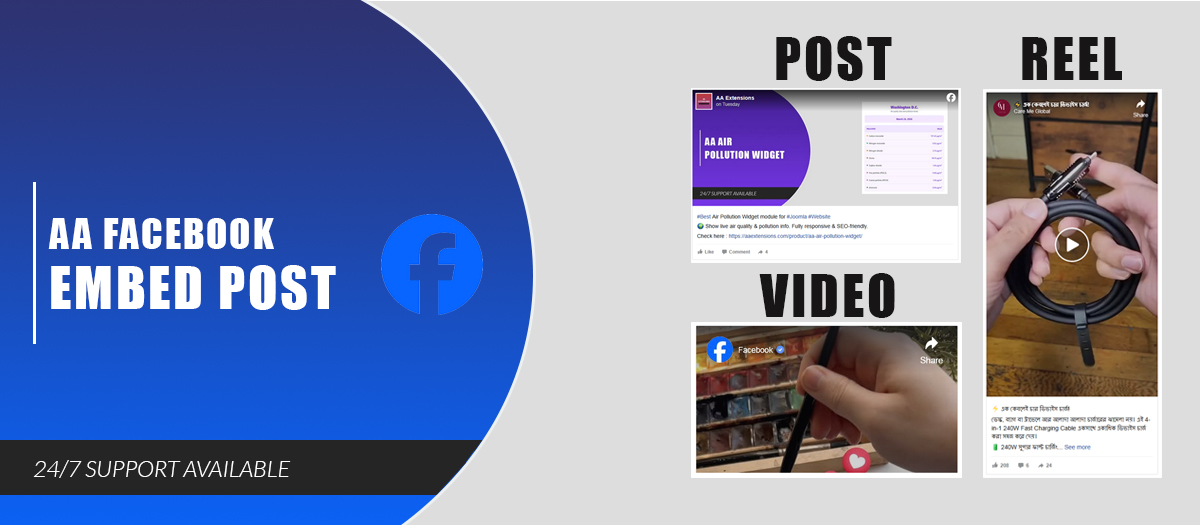 ashik4web's tweet photo. Bring your social content to life 📲✨

AA Facebook Embed Post for Joomla lets you easily embed posts, videos  &amp; reels using a simple shortcode—fast, flexible, and seamless!

Try it now 👇
 https://t.co/fo03KuAYL8

#Joomla #SocialMedia #WebDesign #TrendingNow https://t.co/fD5JxLPfoo