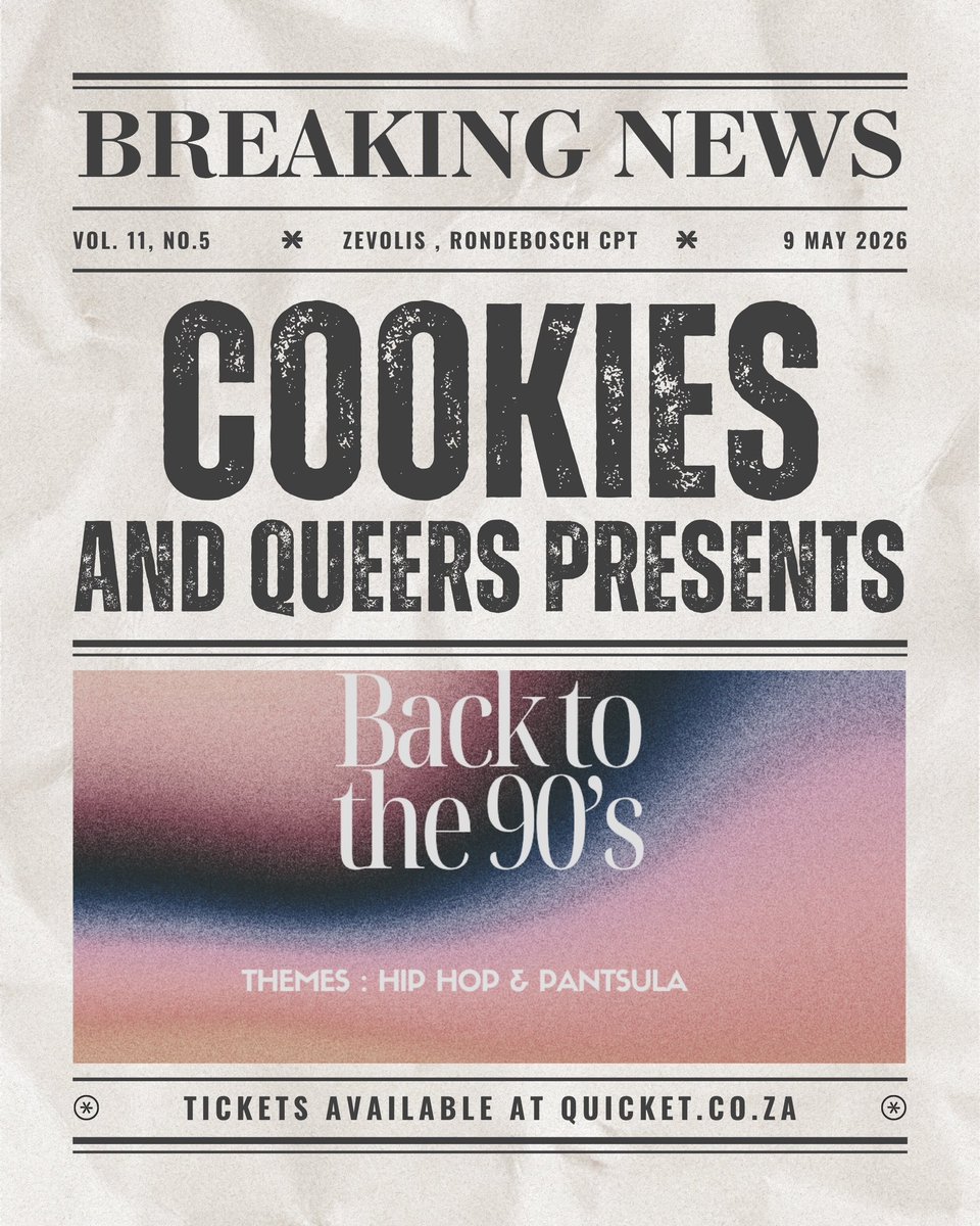 nkosazana_the's tweet image. Please attend our event, it’s on the 9th of May at Zevolis in Rondebosch Cape Town . Tickets are R100 on quicket just search “back to the 90s” . #cookiesandqueers #lgbt #capetownevents #queer