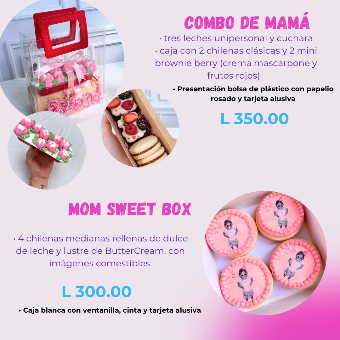 sweethn2016's tweet photo. Por si andas buscando algún regalo para mamá, aquí te dejo algunas opciones deliciosas🩷✨ para pedidos 3377-3641 

#sweethn #postres https://t.co/kxNOKWVzUz