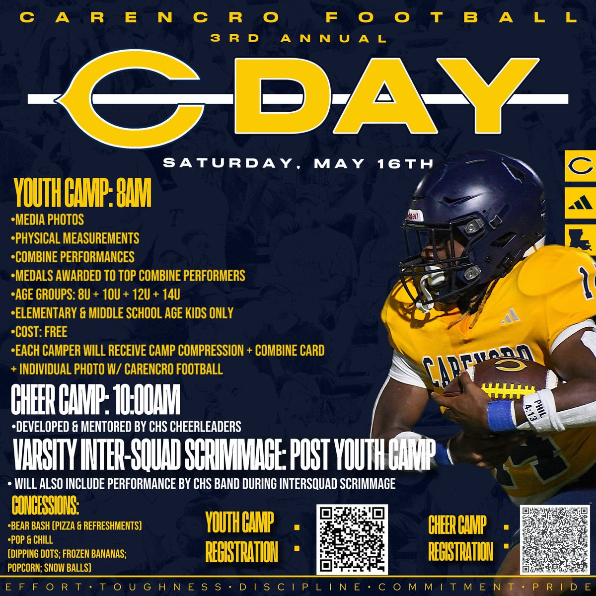 CarencroFB's tweet photo. ITS THAT TIME OF THE YEAR! 

#Carencro #EXIT4 #GeauxBears #BeAChampion #Capitalize https://t.co/BqD3TOsUVL