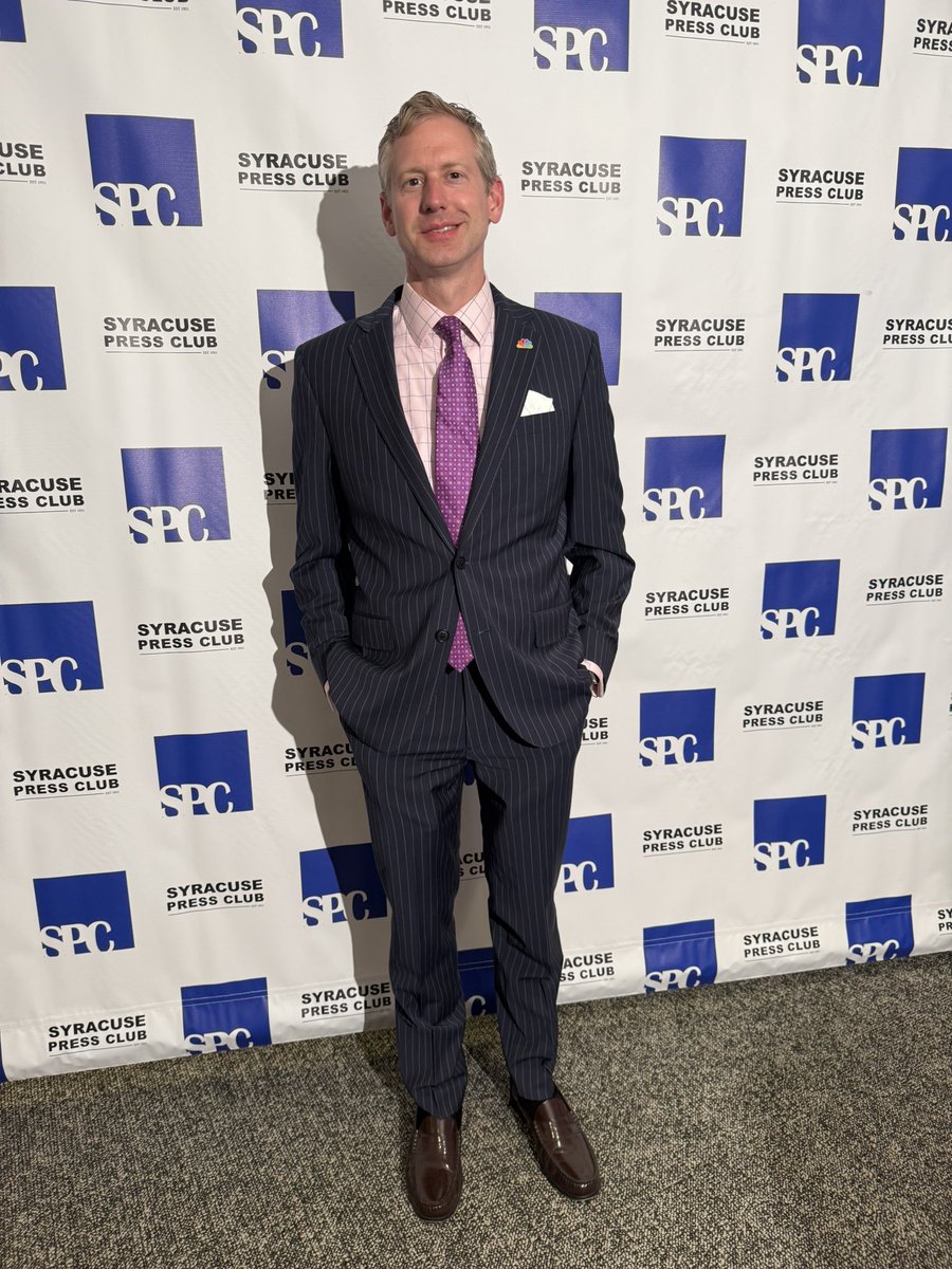 JoshNBCTV's tweet photo. Great time at the annual @syrpressclub awards dinner. I haven’t missed once since 2009 and yes I moved away six years ago. The SPC is celebrating 75 years in 2026.  Will always love Syracuse. 🍊 📺 📰 https://t.co/ImvhMqnVaS