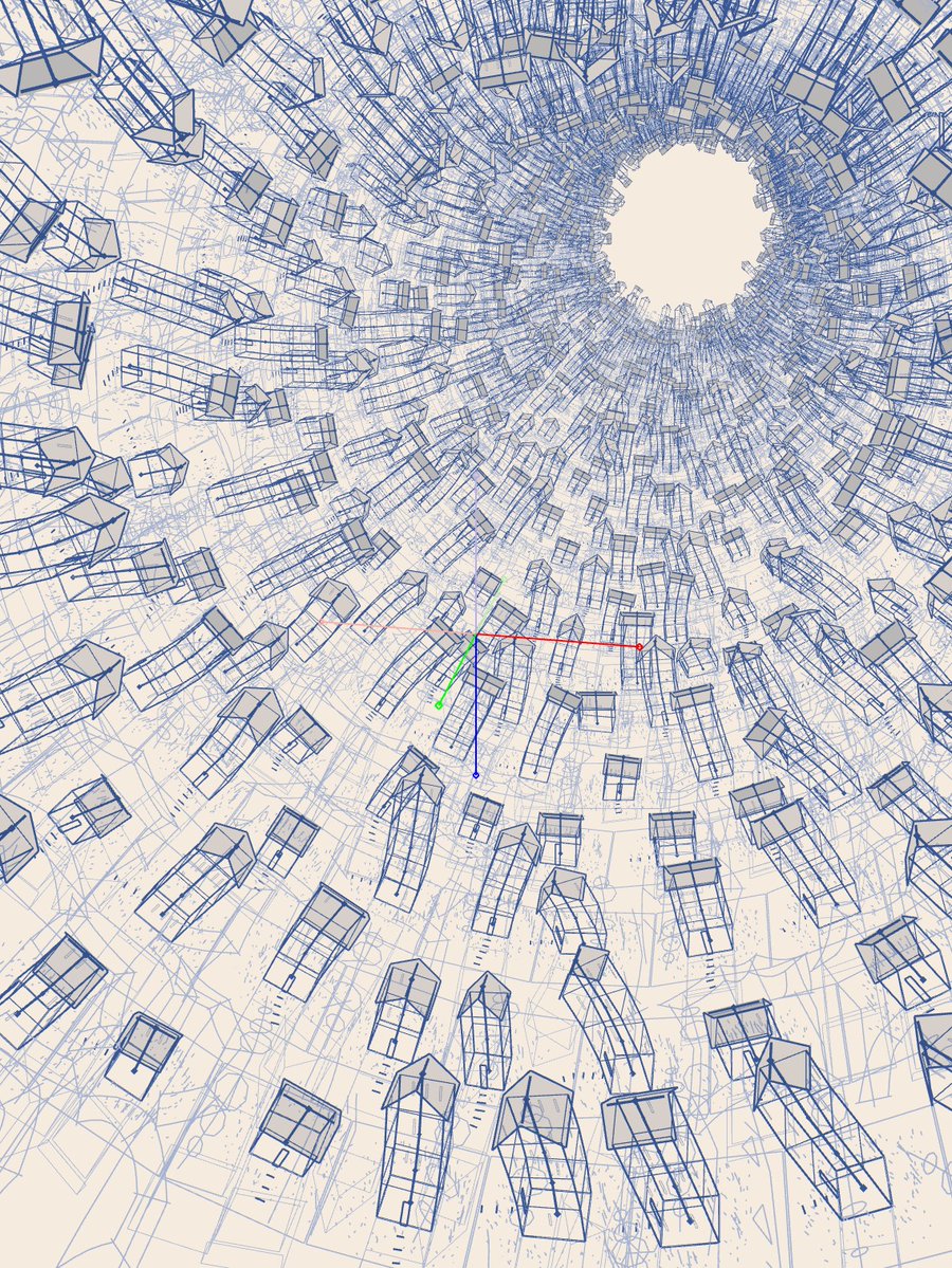 funnysandwich1's tweet image. Beyond the vanishing point. 🌀🏠

A digital vortex constructed with p5.js. Exploring how simple geometric repetition creates a sense of infinite depth. Hand-coded logic, no AI.

#p5js #processing #creativecoding #generativeart #notAI #javascript #algorithmicart #vortex