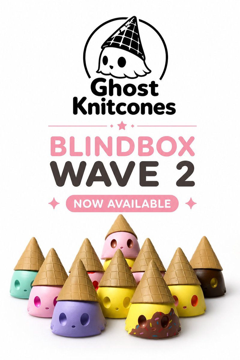 erickscarecrow's tweet photo. New wave 2 in stock! Ice Cream Ghostknitcones now available here- https://t.co/vcrQUEAICC #esctoy #erickscarecrow #icecream https://t.co/Egvwx7WfMq